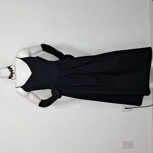 Maurices NEW Black Whimsigoth Witchy Romantic Goth Drop Waist Midi Dress Sz. XXL